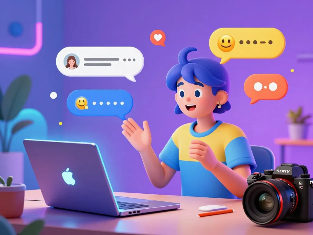 NSFW AI chat scene with vibrant character engaging in playful conversation, colorful digital platform.