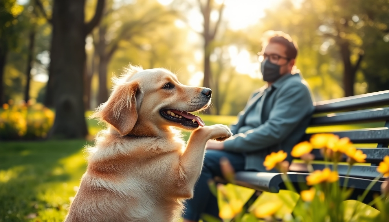 Happy dog interacting with its owner, highlighting benefits of CBD For Pet for wellness.