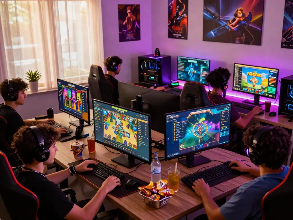 Players engaging with slot gacor games in a vibrant online gaming environment.