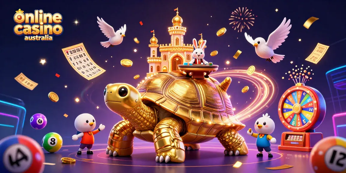 Engage with an exhilarating scene at an online casino Australia animation, featuring vibrant characters and celebratory elements.