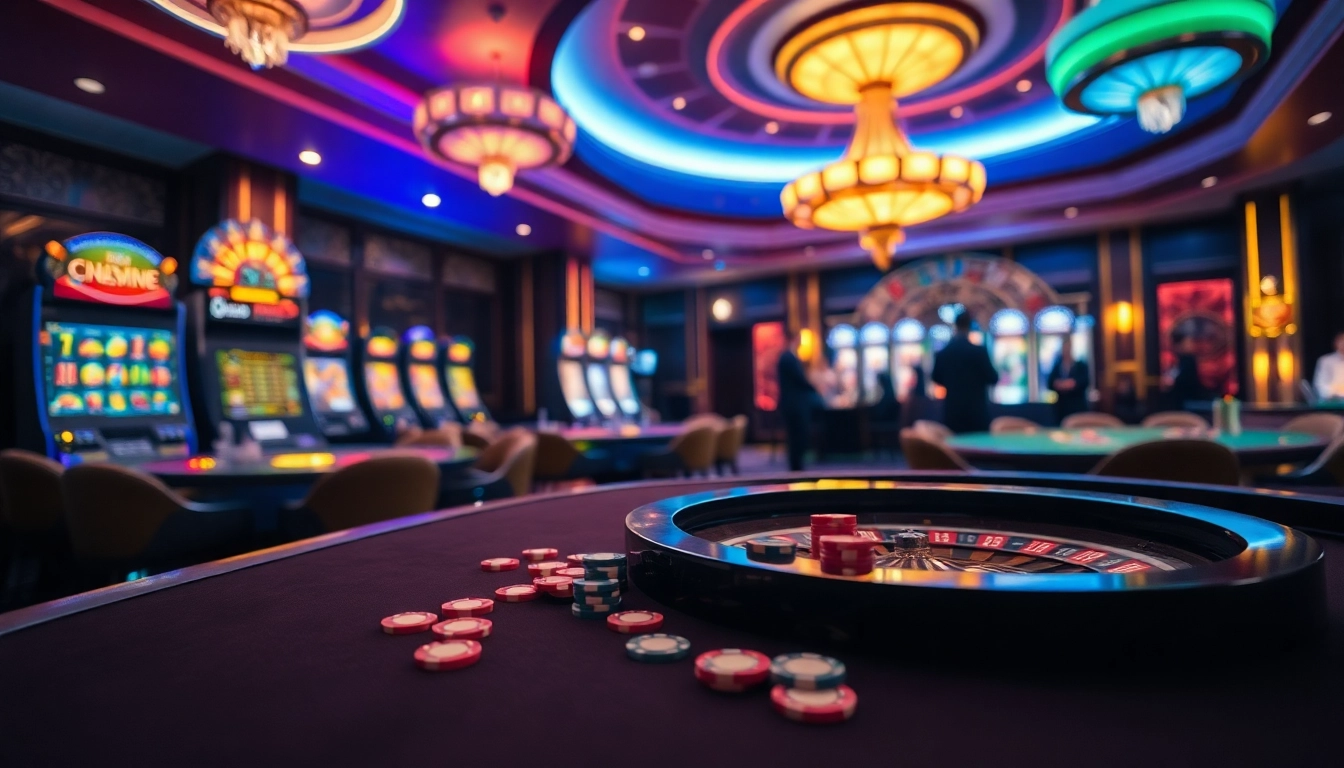 Experience the thrill of pg slot demo games in a vibrant casino setting with exciting gaming elements.
