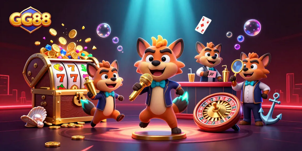 GG88 hyenas host a vibrant casino scene with games and laughter in 2026.