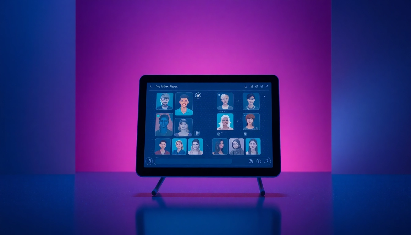 Engage in immersive ai porn chat with interactive AI characters in a vibrant digital setting.