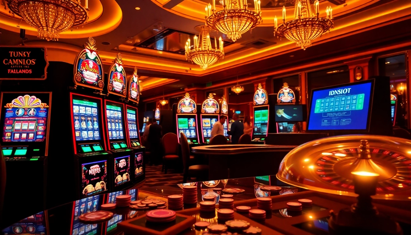 Engaging players at idnslot's vibrant and luxurious casino environment.