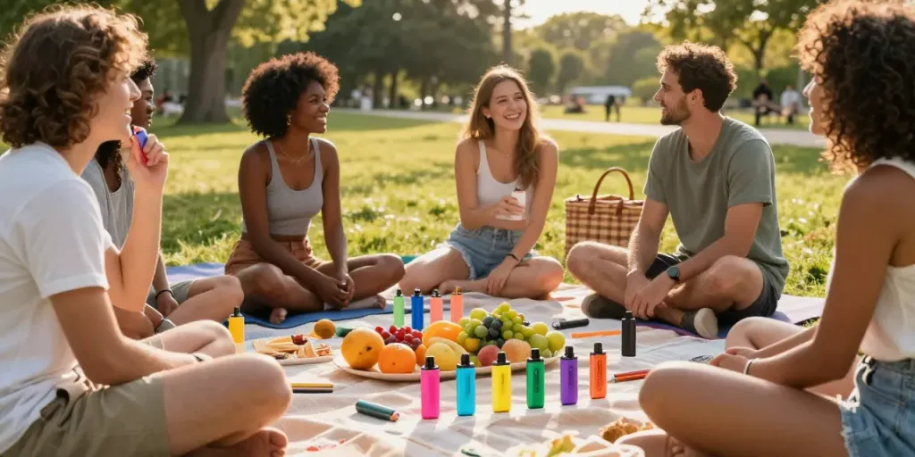 Discover quality, cheap disposable vapes enjoyed in a relaxed outdoor wellness gathering.
