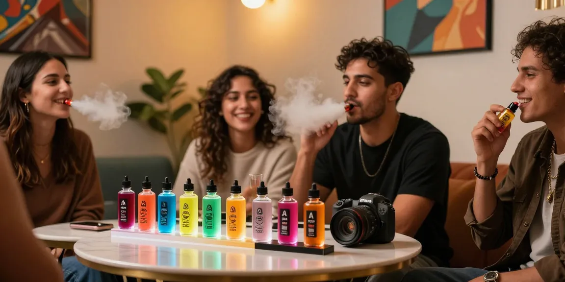 Genieße den Al Fakher Doppelapfel Vape 8000 in gemütlicher Lounge-Atmosphäre mit Freunden und verschiedenen Aromen.