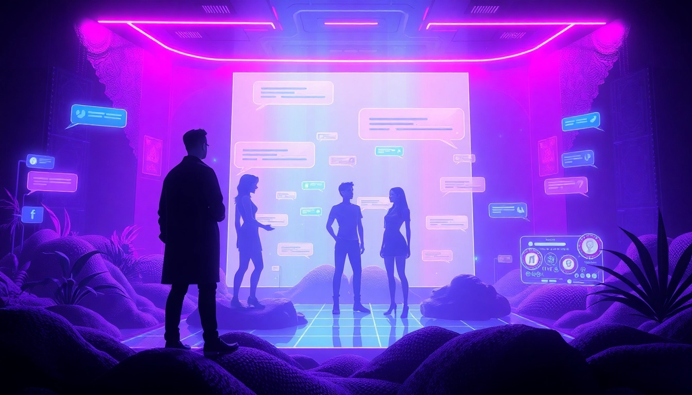 Explore the world of free sex AI with engaging characters in a vibrant digital landscape.